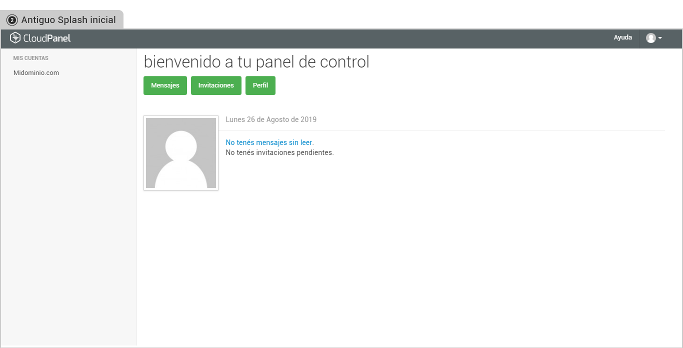 Antiguo Splash inicial