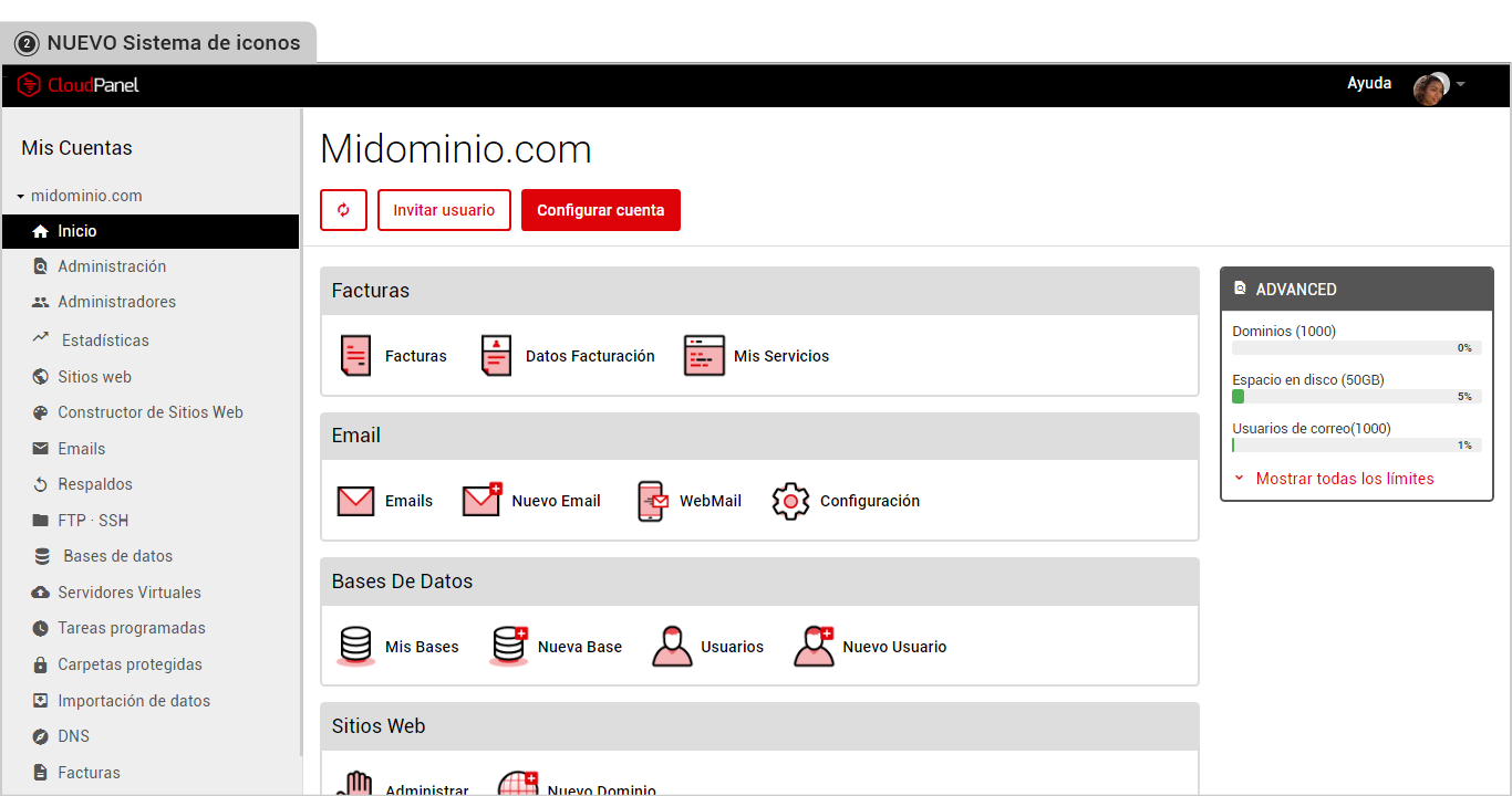 Nuevo Sistema de iconos en la Home