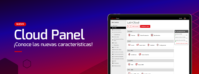 Actualizamos nuestro panel de control Cloud Panel
