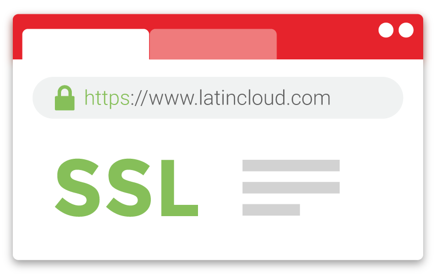 HTTPS indica que el certificado SSL está activado en tu sitio web