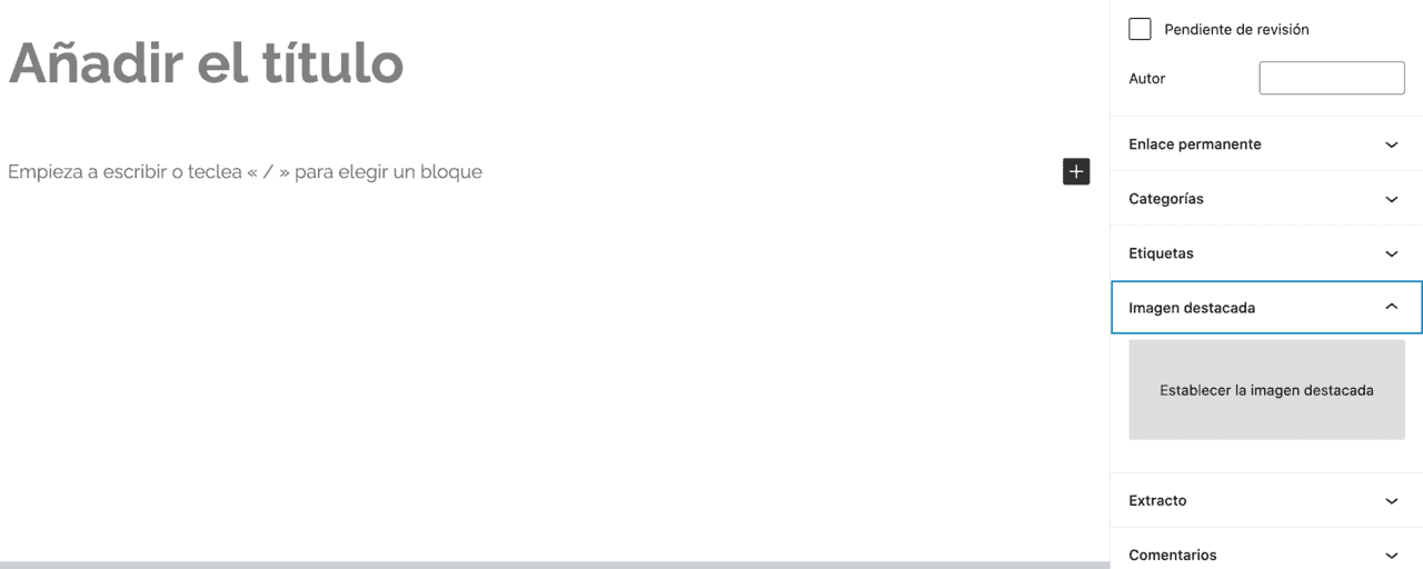 imagen destacada wordpress