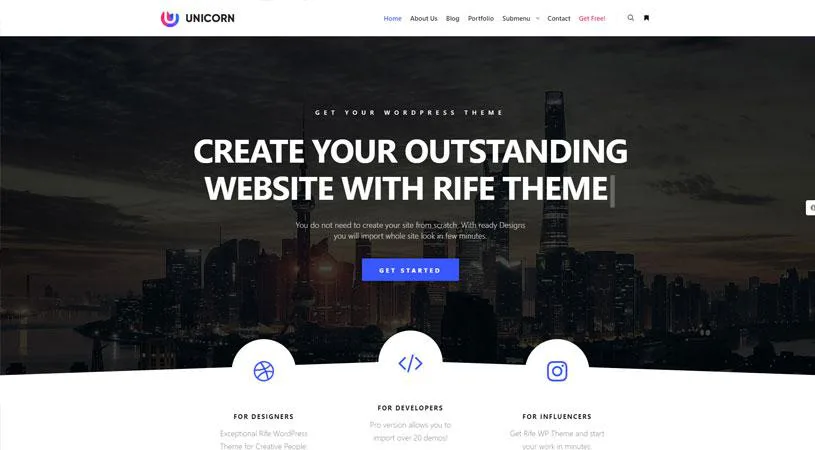 tema-portfolio-gratis-rife