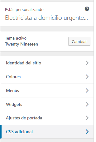 Personalizar CSS Adicional
